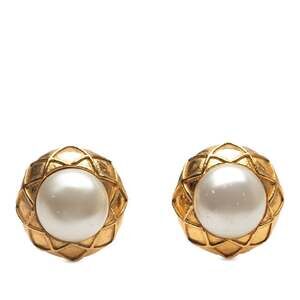 Chanel Pearl Clip-On Earrings Gold And #209436C49B